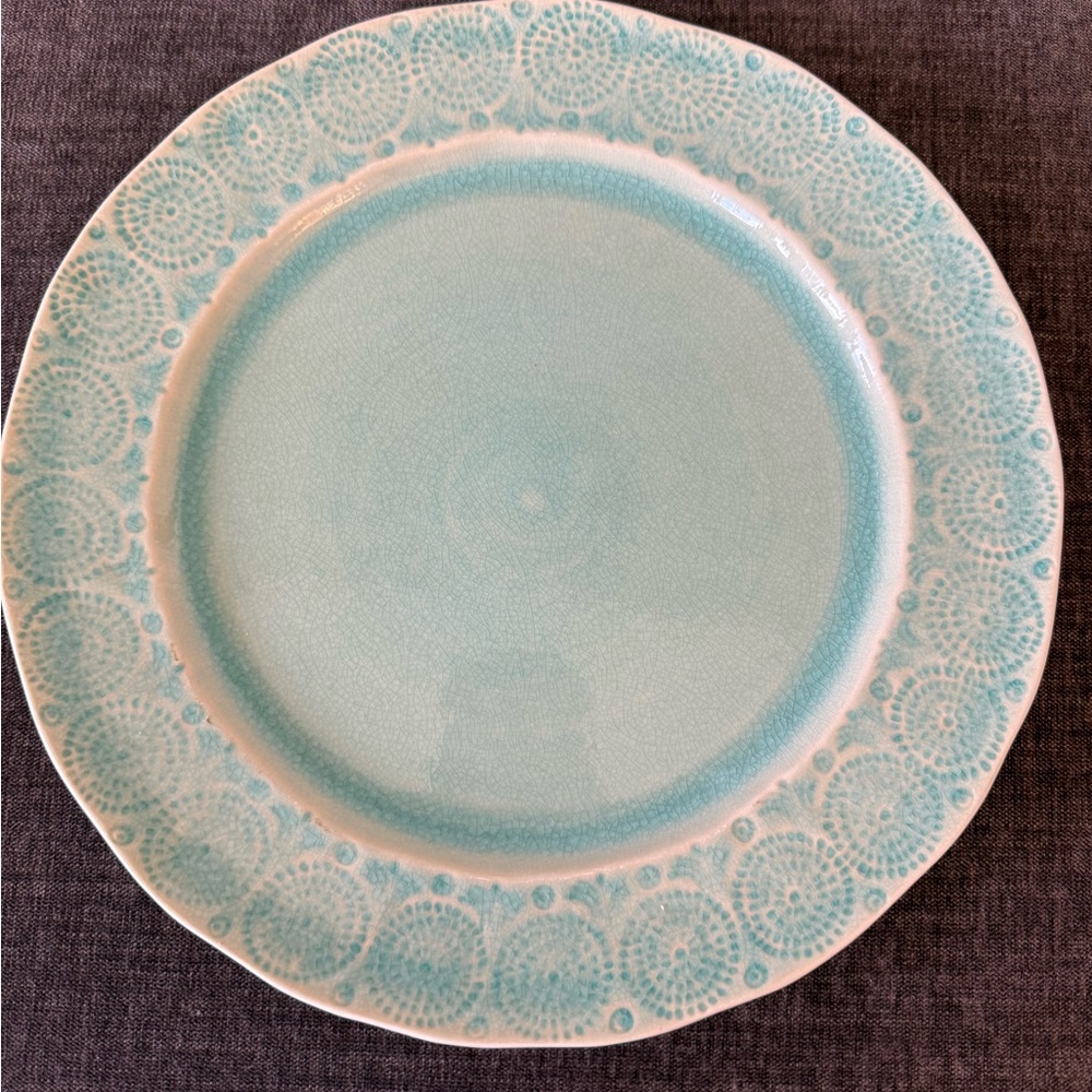 Anthropologie Old Havana Dinner Plate in Mint Color